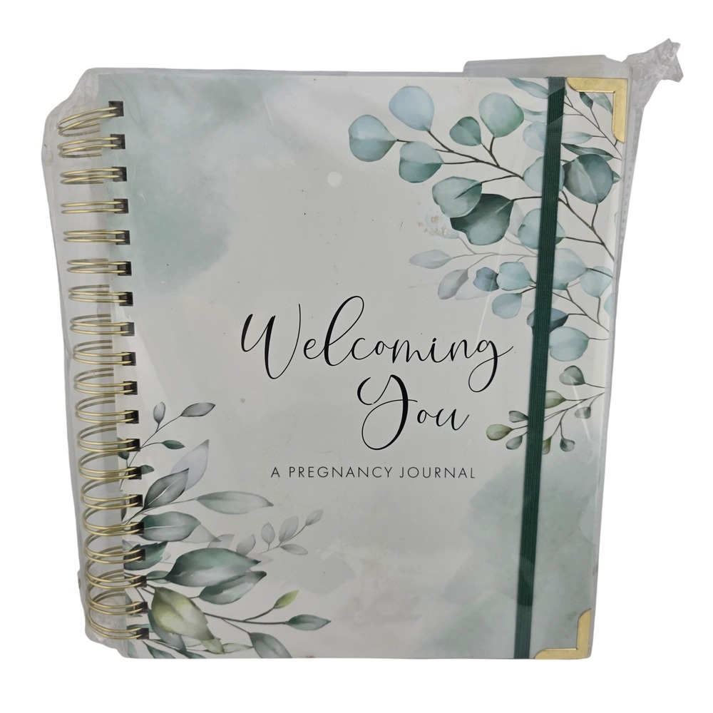 Welcoming You Pregnancy Journal Stickers Eucalyptus Green Gold‎ Mom Gift Baby
